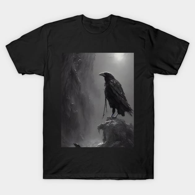 The Contemplative Crow T-Shirt by The Lovegoodies 